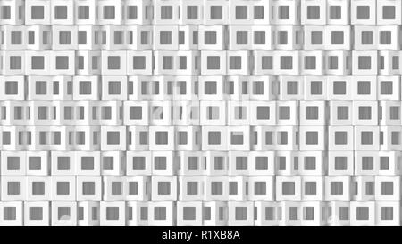 3D-Textur von Cube Frames drehen auf einem weißen Hintergrund. Stockfoto