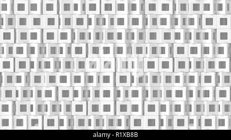 3D-Textur von Cube Frames drehen auf einem weißen Hintergrund. Stockfoto