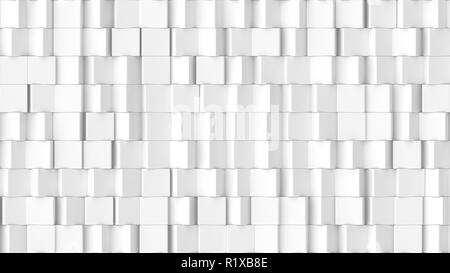 3D-Textur der Würfel drehen auf einem weißen Hintergrund. Stockfoto