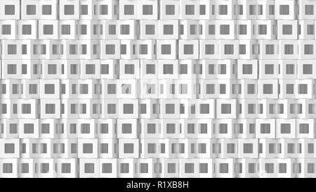 3D-Textur von Cube Frames drehen auf einem weißen Hintergrund. Stockfoto