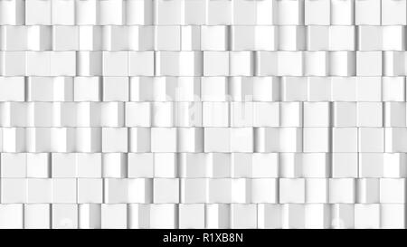 3D-Textur der Würfel drehen auf einem weißen Hintergrund. Stockfoto