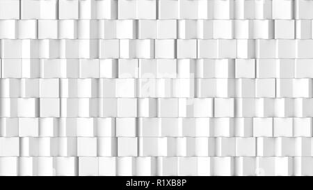 3D-Textur der Würfel drehen auf einem weißen Hintergrund. Stockfoto