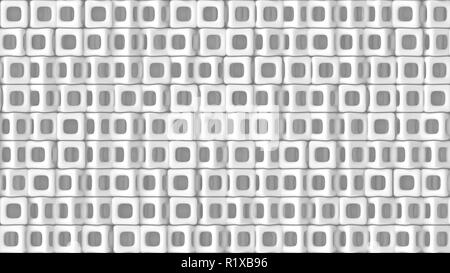 3D-Textur des abgerundeten Würfel Frames drehen auf einem weißen Hintergrund. Stockfoto