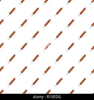 Shish Kebab Muster nahtlose im flachen Stil für jedes Design Stock Vektor