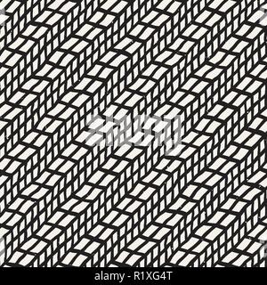 Einfache Tinte geometrische Muster. Einfarbig Schwarz und Weiß Anschläge Hintergrund. Hand Tinte Textur gezeichnet Stock Vektor
