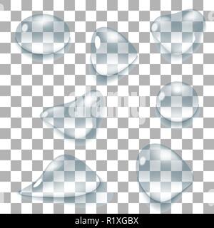 Wassertropfen gesetzt. Stock Vektor