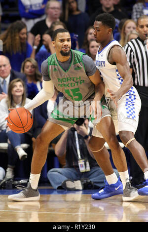 Lexington, Kentucky, USA. 14 Nov, 2018. North Dakota ist Cortez Seales Beiträge während eines NCAA Basketball Spiel zwischen den Kentucky Wildkatzen und der North Dakota Kampf gegen die Falken an der Rupp Arena in Lexington, Kentucky. Kevin Schultz/CSM/Alamy leben Nachrichten Stockfoto
