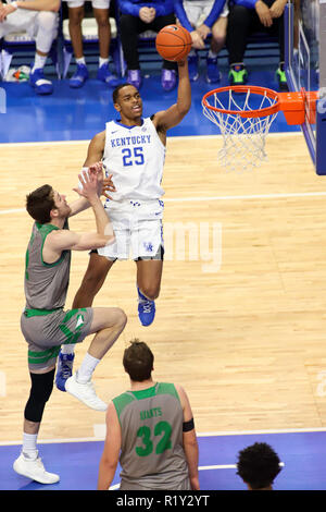 Lexington, Kentucky, USA. 14 Nov, 2018. Die Kentucky PJ Washington versucht ein layup während ein NCAA Basketball Spiel zwischen den Kentucky Wildkatzen und der North Dakota Kampf gegen die Falken an der Rupp Arena in Lexington, Kentucky. Kevin Schultz/CSM/Alamy leben Nachrichten Stockfoto