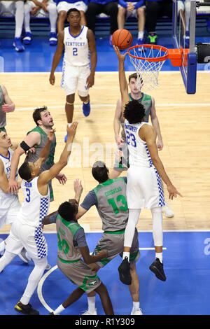 Lexington, Kentucky, USA. 14 Nov, 2018. Die Kentucky EJ Montgomery Tipps in eine Erholung während einer NCAA Basketball Spiel zwischen den Kentucky Wildkatzen und der North Dakota Kampf gegen die Falken an der Rupp Arena in Lexington, Kentucky. Kevin Schultz/CSM/Alamy leben Nachrichten Stockfoto