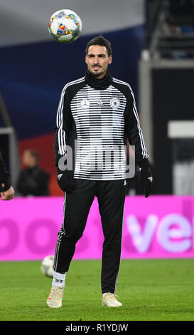 Leipzig, Deutschland. 15 Nov, 2018. Mats Hummels Deutschland GES/Fußball/Freundschaftsspiele: Deutschland - Russland, 15.11.2018 Fußball: Testspiel: Deutschland gegen Russland, Leipzig, 15. November 2018 | Verwendung der weltweiten Kredit: dpa/Alamy leben Nachrichten Stockfoto
