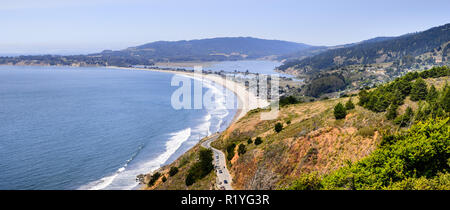 Luftaufnahme des Stinson Beach Bereich der Pazifischen Küste, Marin County, North San Francisco Bay Area, Kalifornien Stockfoto