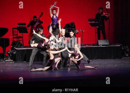 Tango Fire Dance Performance in Sydney, Australien. Stockfoto