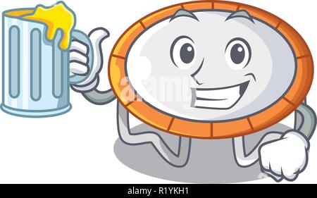 Mit Saft Trampolin Abbildung Symbol für Cartoon design Stock Vektor