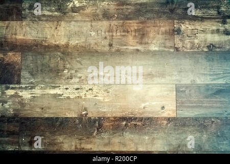 Nahaufnahme Detail einer grounge Holz braun Laminatfußboden für Hintergrund Stockfoto