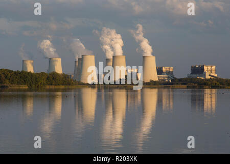 Jaenschwalde Braunkohlekraftwerk. Brandenburg, Deutschland Stockfoto