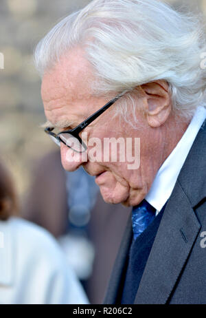 Michael Heseltine/Baron Heseltine (ehemalige konservative Abgeordnete und stellvertretende PM) auf College Green, Westminster, November 2018 Stockfoto