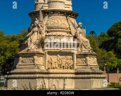 Albuquerque Denkmal im Garten von Alfonso de Albuquerque, Lissabon, Portugal, Europa Stockfoto