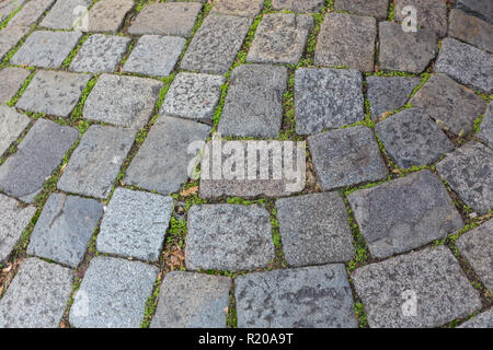 Stein Pflasterung Hintergrund Zaun Stockfoto