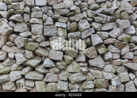 Stein Pflasterung Hintergrund Zaun Stockfoto