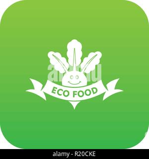 Zuckerrüben Symbol grün Vektor Stock Vektor