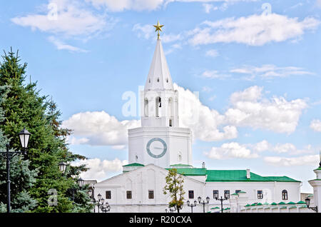 Kasan, Russland - 26. JULI 2014: spasski Turm der Kreml. Ein Baudenkmal aus dem 16. Jahrhundert. Republik Tatarstan. Stockfoto