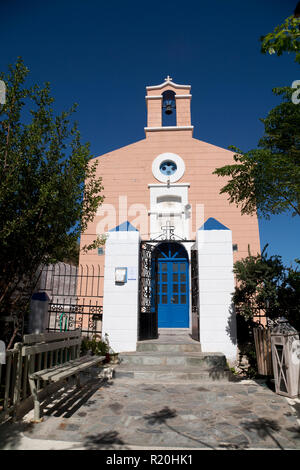 Kirche der Heiligen Dreifaltigkeit korissia kea Kykladen Griechenland Stockfoto