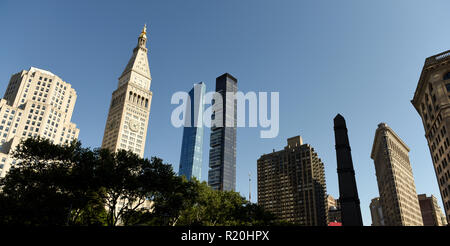 New York Stadtbild. Manhattan Wolkenkratzer an der Madison Avenue in New York City Stockfoto