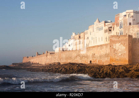 Skala Kasbah (Spiel der Throne Film Location) in Essaouira ein forteresse durch die portugueese während ihrer Abwicklung verwendet, um die Stadt zu schützen. Stockfoto