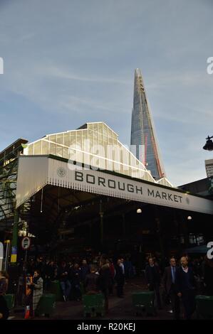 Borough Market und der Shard Stockfoto