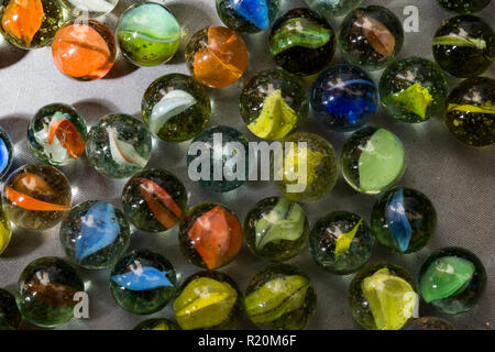 Gruppe von Vintage glass marbles Stockfoto