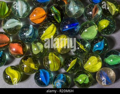Gruppe von Vintage glass marbles Stockfoto