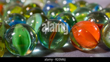 Gruppe von Vintage glass marbles Stockfoto
