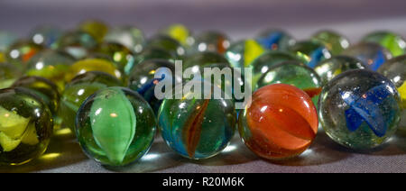 Gruppe von Vintage glass marbles Stockfoto