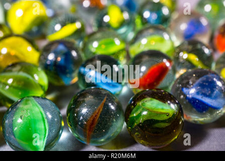 Gruppe von Vintage glass marbles Stockfoto