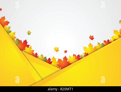 Abstract corporate vector Hintergrund mit Herbst Ahorn Blätter Stock Vektor