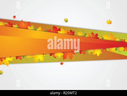 Abstract corporate vector Hintergrund mit Herbst Ahorn Blätter Stock Vektor