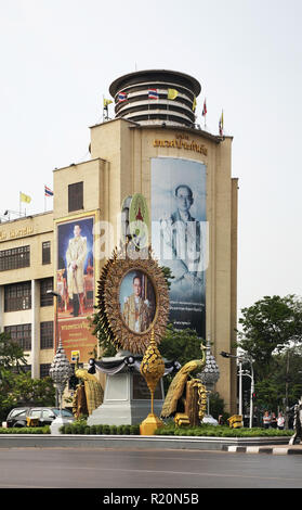 Porträts der Könige in Bangkok. Königreichs Thailand Stockfoto