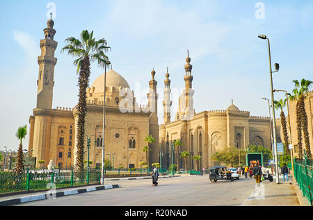 Kairo, Ägypten - Dezember 21, 2017: Salah El-Deen Square ist einer der schönsten Orte der Stadt, zu Sehenswürdigkeiten, wie dem Sultan Saladin Zitadelle, Ha Stockfoto