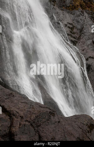 Abschnitt des Aber fällt Wasserfall in Snowdonia, North Wales Stockfoto