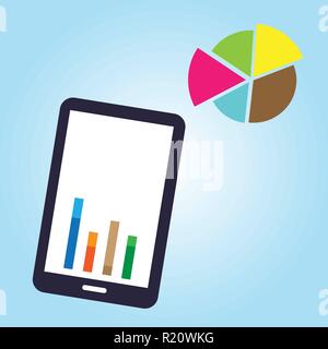 Abbildung: Business graph Analyse vektor Unternehmen Stock Vektor