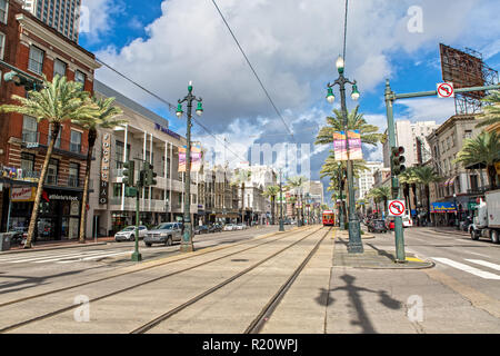 Eindruck von der Canal Street in New Orleans Stockfoto