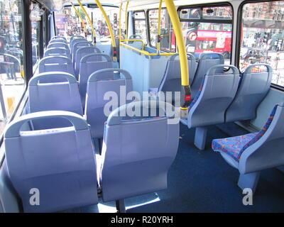 Top Deck eines London Bus, England, Großbritannien Stockfoto