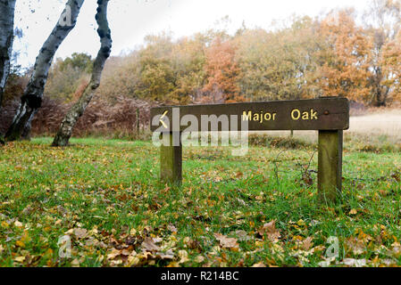 Sherwood Forest Home der großen Eiche und neue Visitor Centre, Großbritannien. Stockfoto