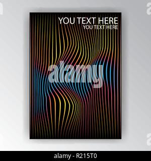 Abstrakte Rainbow 3D-Linien Hintergrund, Seite Vorlage für Print und Web, Vektor linie Illustration, kreatives Konzept mit 3D-Effekt. Stock Vektor