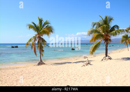 Kuba - berühmten Strand von Playa Ancon. Reiseziel Karibik Küste. Stockfoto