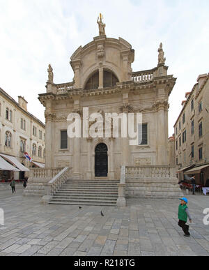 Dubrovnik, Kroatien - 19 April, 2011: Die katholische Kirche von Saint Blaise in Dubrovnik, Kroatien. Stockfoto