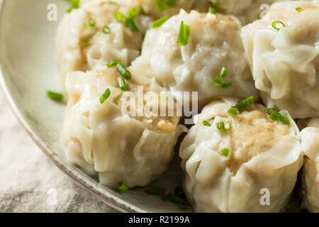 Hausgemachte Schweinefleisch Shu Mai Knödel mit Soße Stockfoto