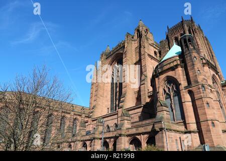 Liverpool - Stadt in der Grafschaft Merseyside des North West England (UK). Liverpool Kathedrale. Stockfoto