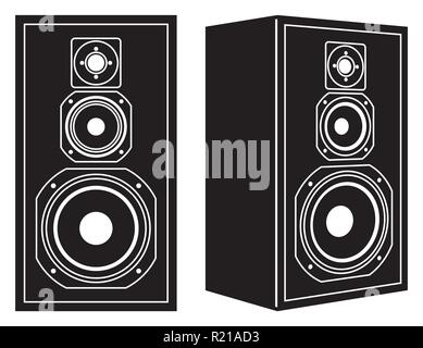 Lautsprecher. Audio Equipment. Vector Illustration Stock Vektor