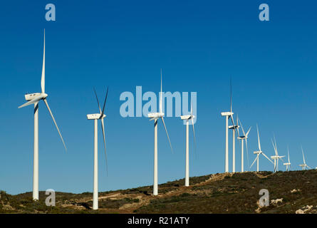 Windkraftanlagen in Tecate Tecate Teilen vom Gipfel auf der Interstate 8 freeway California gesehen, USA Stockfoto